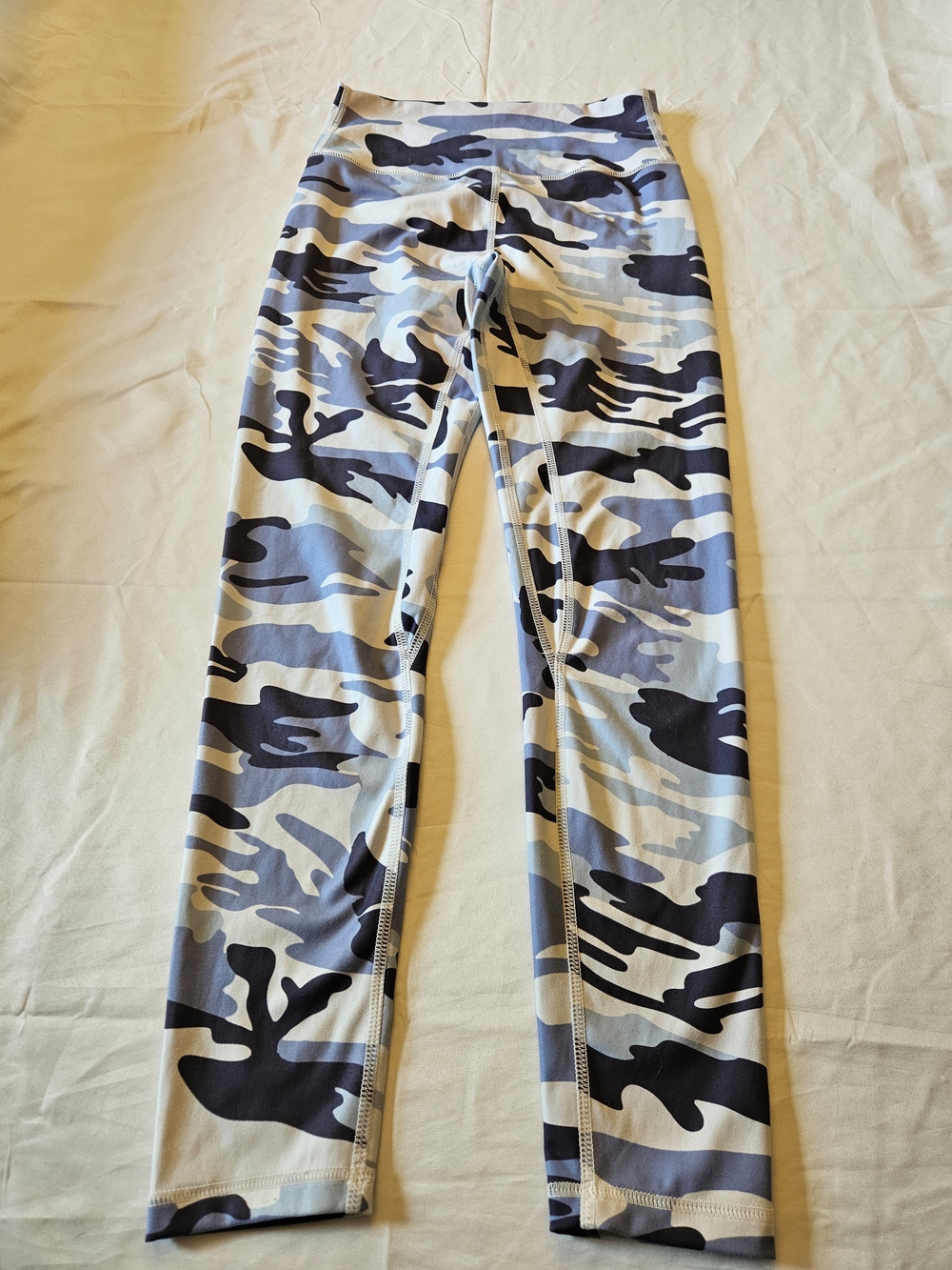 High-Rise Blue Camo Leggings for Women